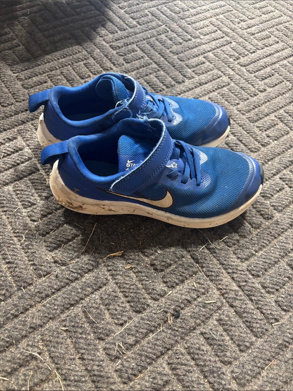 Nike Kids Royal Blue Sneakers with White Swoosh
